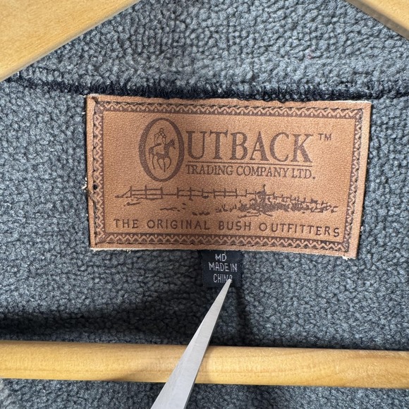 Outback Trading Vest Womens Medium Black Fleece Lined Zip Front Western - Picture 3 of 8